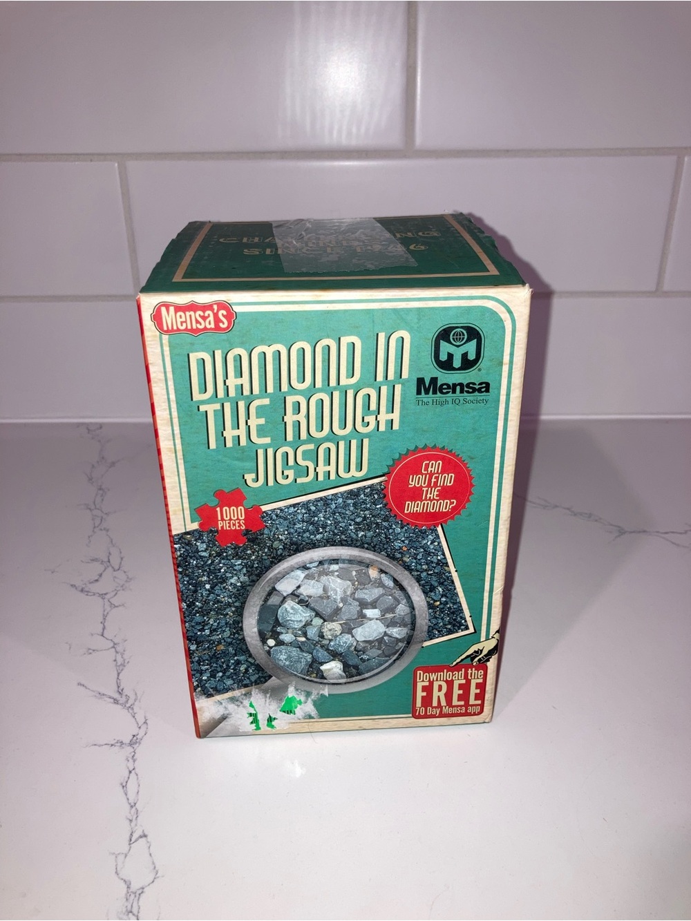 (INCOMPLETE) 1000 Piece Diamond in the Rough Jigsaw Puzzle - Mensa